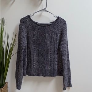 Grey velvet knit sweater 🤍